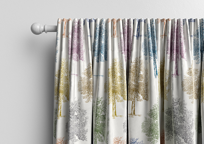 Vintage Tree Velvet, Multi - Made to Measure Curtains - Image 10